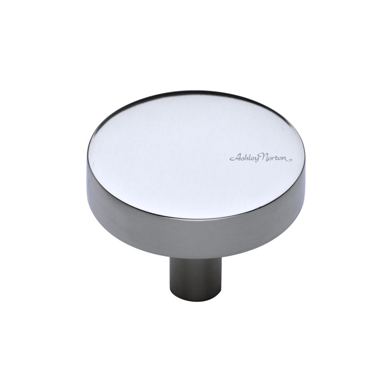 1 1/4" Diameter Round Knob, Polished Nickel, 1 1/2"