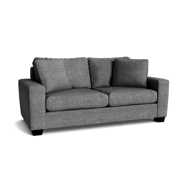 Anastase Upholstered 79'' Sofa, Espresso, Jango Charcoal