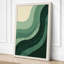 Flowing Green Layers Minimalist - Wrapped Canvas-66752322-66752324