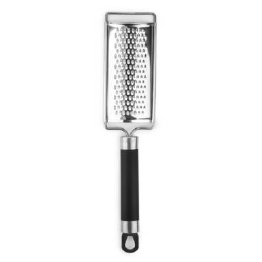 Home Basics 3-Way Cheese Grater with Storage Container, Black | 3 Grating Surfaces | Handle | Hole for Hanging