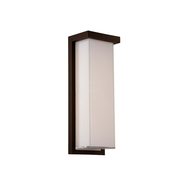 Plafonnier encastré extérieur Ledge, Bronze, H 14 po x l 5 po x P 4 po, 3500 K