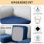 Housse pour causeuse à coussins carrés texturés-322053584