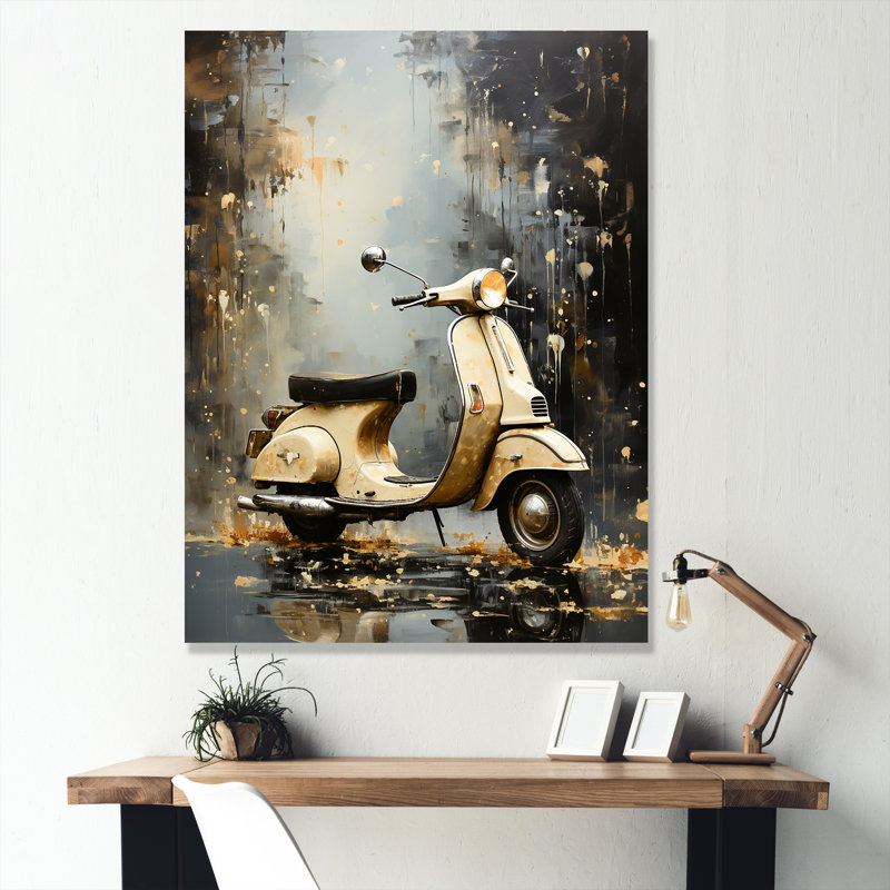 Scooter Escape IV sur impression sur toile, H 40 po x l 30 po x P 1,5 po, Toile tendue