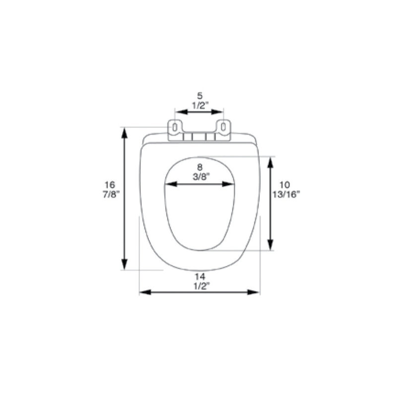 Toilet Seat and Lid, Bone