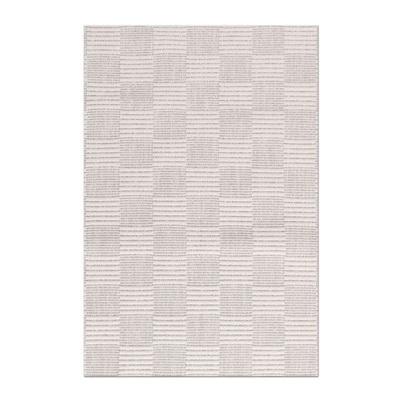 Cotton Abstract Indoor Rug, Square 3'11" x 3'11"