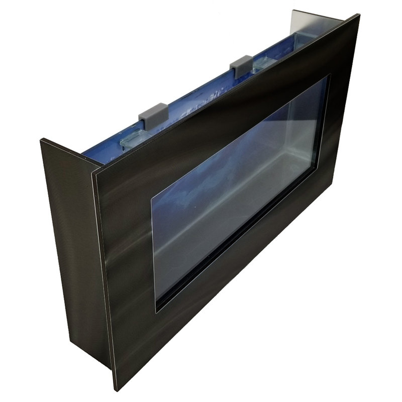 Aquarium rectangulaire 2 gallons Angelica, Noir brossé