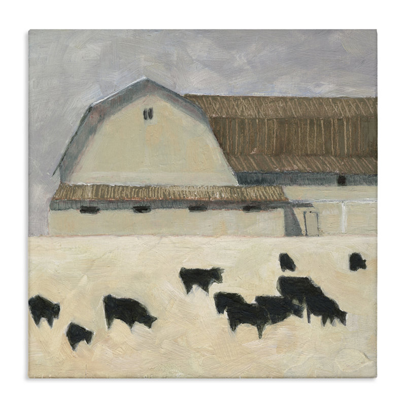 Art mural sur toile, "Pâturages noirs" par Sue Jachimiec, H 36 po x l 36 po
