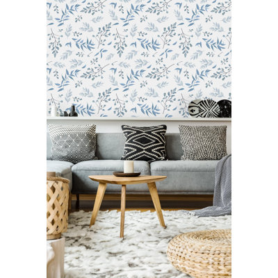 Murale à peindre avec feuilles poussiéreuses