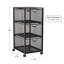 Mind Reader Multipurpose Cart with Drawers, Rolling Office Organizer and Storage Cabinet, Metal Mesh, Black