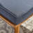 Modern Gray Outdoor With Wood Base Mid-Century Cushion And Slatted