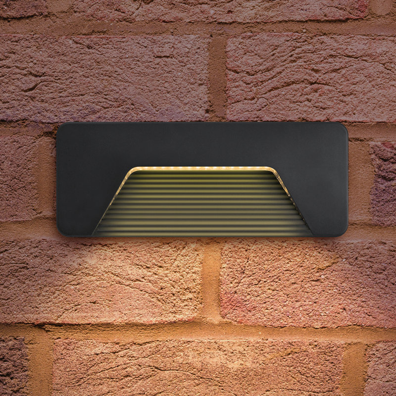 Integrated LED Outdoor Flush Mount, Dark grey