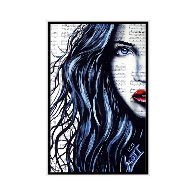 « Fly from the Inside » par Brandon Scott-impression d’art graphique, Toile blanche encadrée, H 26 po x l 18 po x P 1,5 po