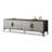 Modern Minimalist Matte Gray-Black Aluminum Alloy Shoe Storage Bench
