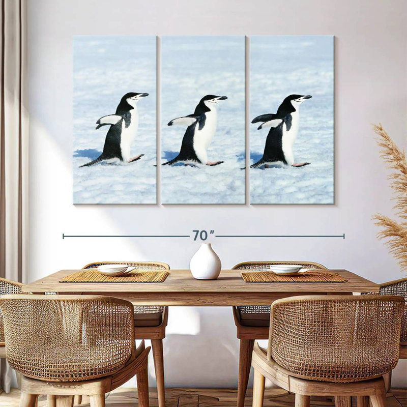 Winter Penguins, 42" H x 65" W