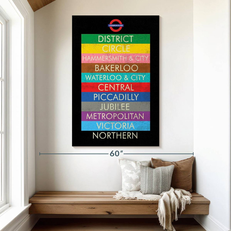 London, 51" H x 34" W