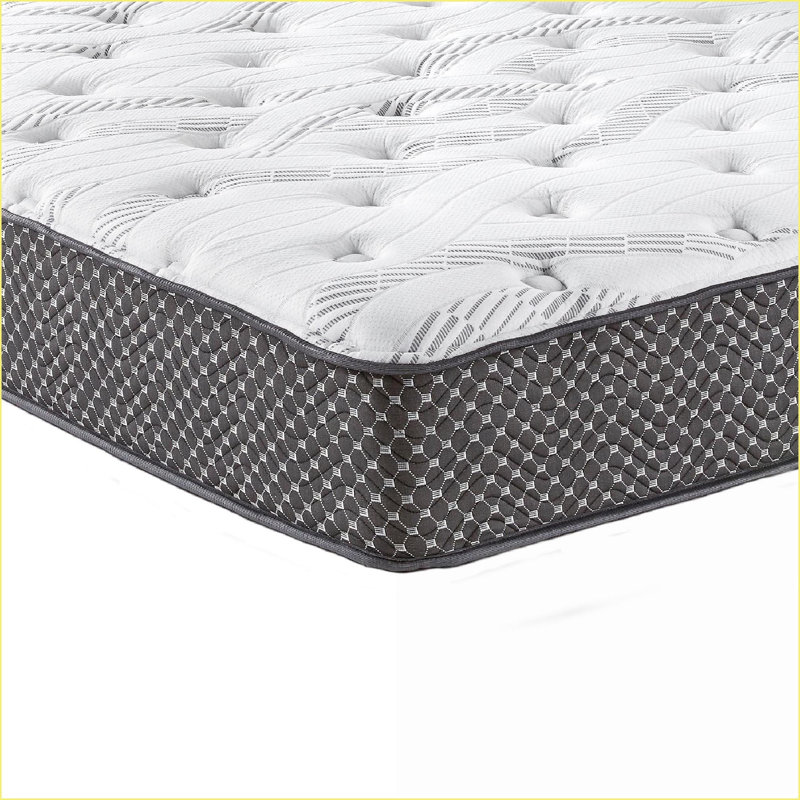 Matelas Matelas mi-ferme hybride matelassé de 10 po | Mousse et ressort | Noir / blanc
2Déscription: améliorez votre