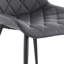 Élégantes chaises de salle à manger en similicuir avec motif à losanges - ensemble de 2