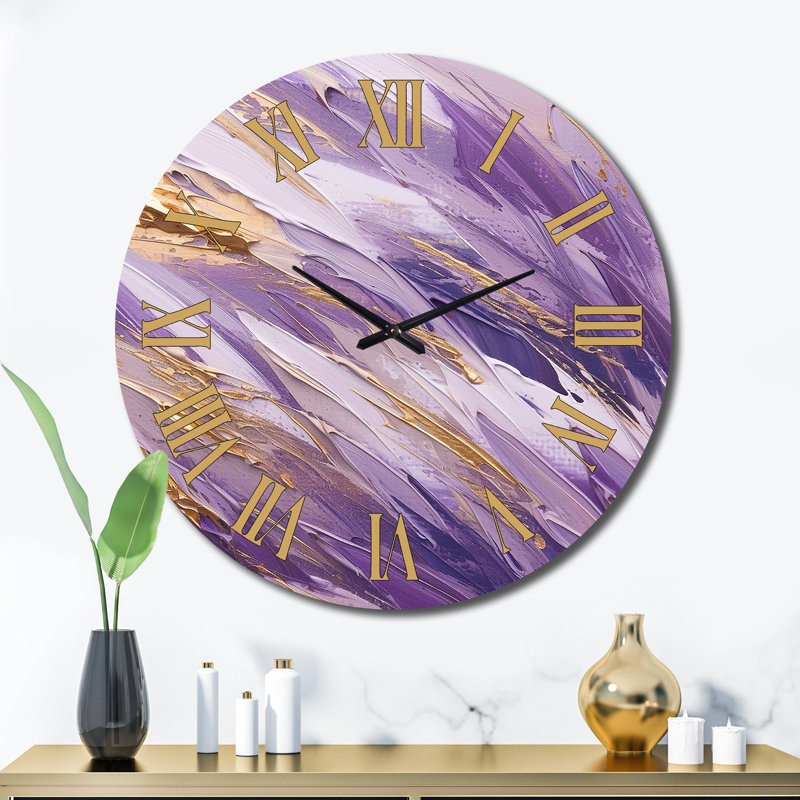 Horloge murale mauve, Très grand