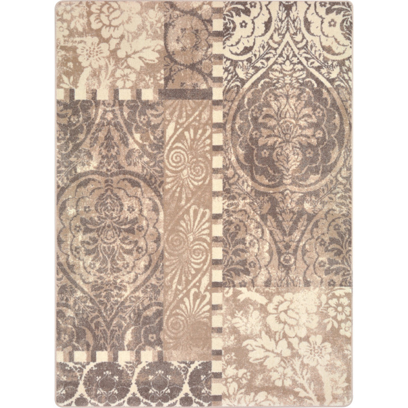 Tapis damassé crème français First Take, Rectangle 5 pi 4 po x 7 pi 8 po