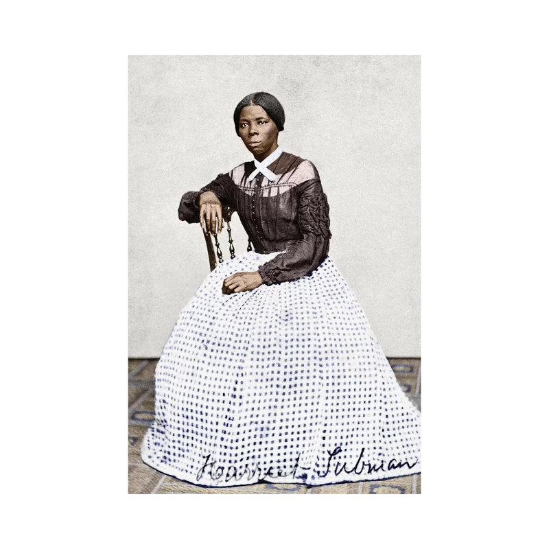 « Harriet Tubman (C1823-1913) » par Benjamin Powelson-impression, Toile tendue, Pas de tapis, H 12 po x l 8 po x P 0,75 po