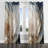 White And Blue Feather Spiral II - Abstract Grommet Curtain - Room Darkening Geometric Curtain - 1 Panel-1752902579-1752562047