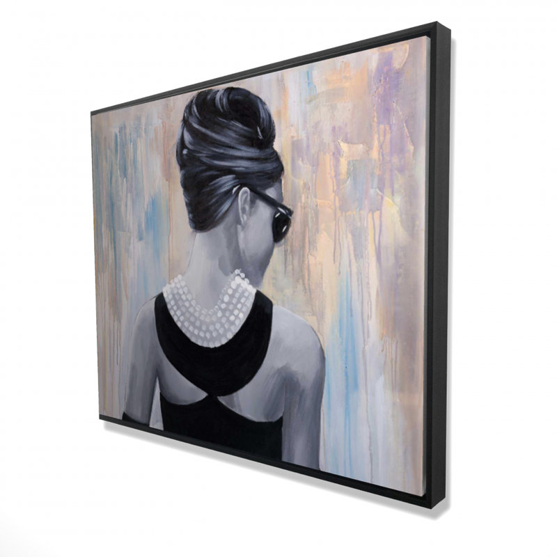 Actress audrey hepburn - 48"x60" Framed canvas