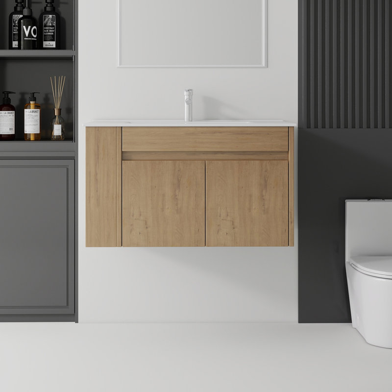Meuble-lavabo flottant avec lavabo