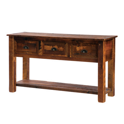 Reclaimed Barnwood 60" Solid Wood Console Table by Fireside Lodge