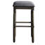 Grey Wood Upholstered , Of 2 - Rustic Chic Style For Home Bar, Comfortable Seat, Washed Grey Frame, Fill, Rectangular Design Style, 15"W X 16"D 29.69"H