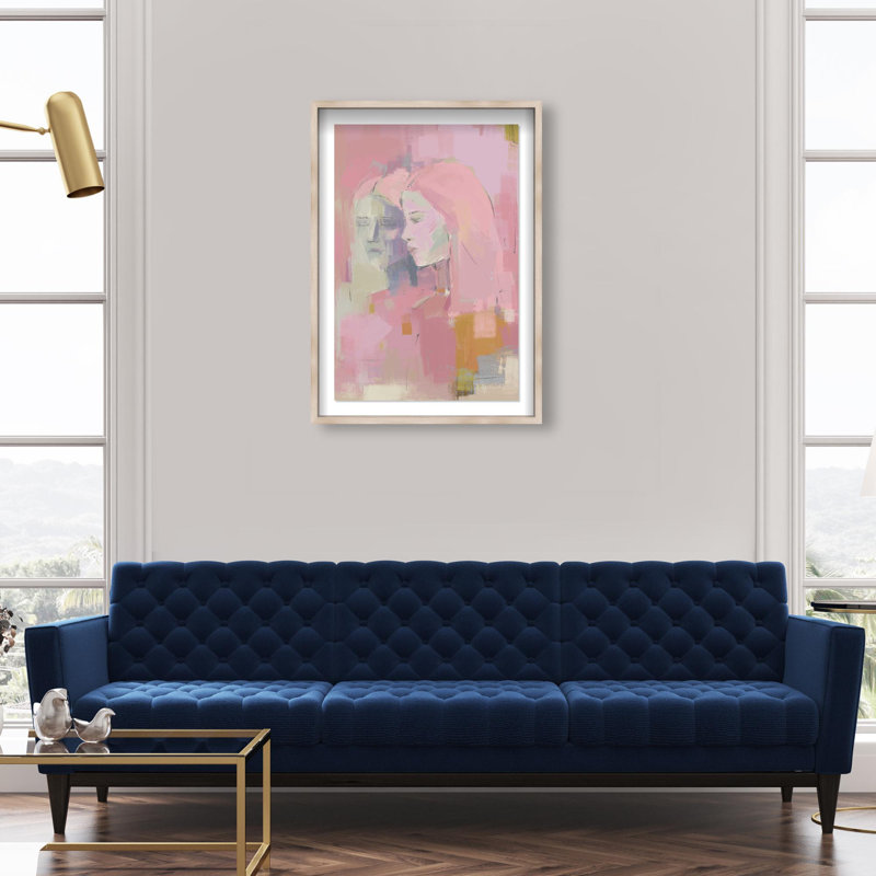 Oliver Gal Reflections Abstract Portrait - Luxury Shadowbox Framed Wall Art, Cream, 26" H x 18" W