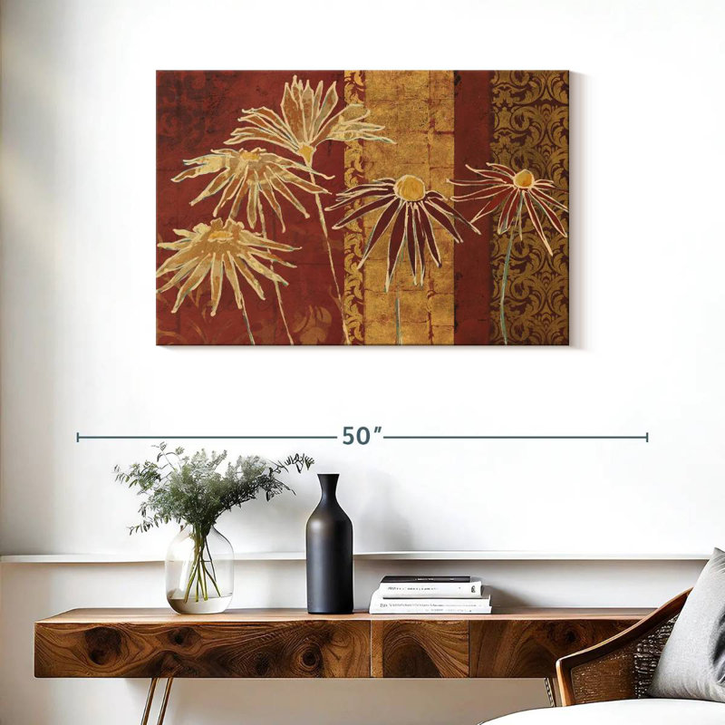 Harnek fleurs sur épices, H 24 po x l 36 po