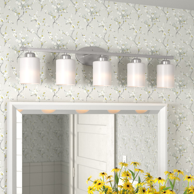 Bryker Woods Dimmable Vanity Light, Brushed Nickel, 5