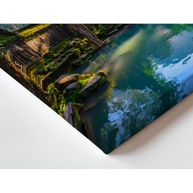 Reproduction d'art sur toile, "Un temple à couper le souffle", H 12 po x l 9 po