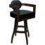 Tabouret de bar pivotant en bois Camili sur base en S-1917114452-1940356422-1938551394