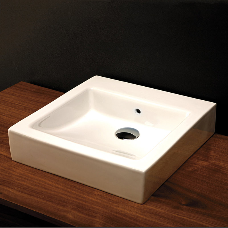 Aquagrande 18.5'' L Bathroom Sink, 0 Hole