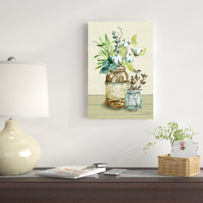 " Cotton Bouquet III Cream " by Mary Urban Painting Print