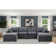 Modern Module U-Shaped Sectional Sofa With Two Ottoman,6-Seat Sofa,Customizable Modular Couch, Chenille