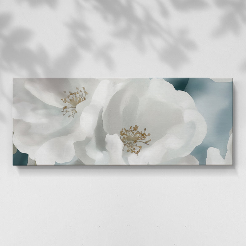 Botanical Series-CCSCXXVVII- Toile tendue avec châssis - Prêt à être accroché, H 20 po x l 50 po