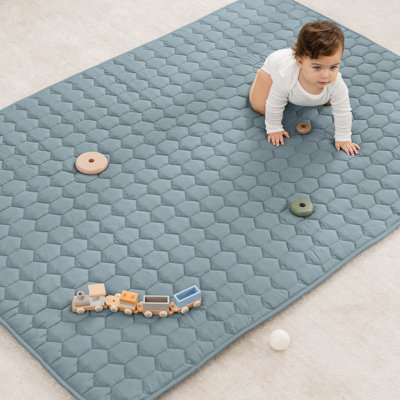 Comfy Cubs Premium Play Mat - Kids & Toddler Play Mat with Non-Slip Bottom - Plush Quilted Top Baby Mat