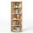 Finkel 66.9" H x 17.2" W Fan-Shaped 6-Tier Corner Bookcase, Wooden Opening Bookshelf-518053607