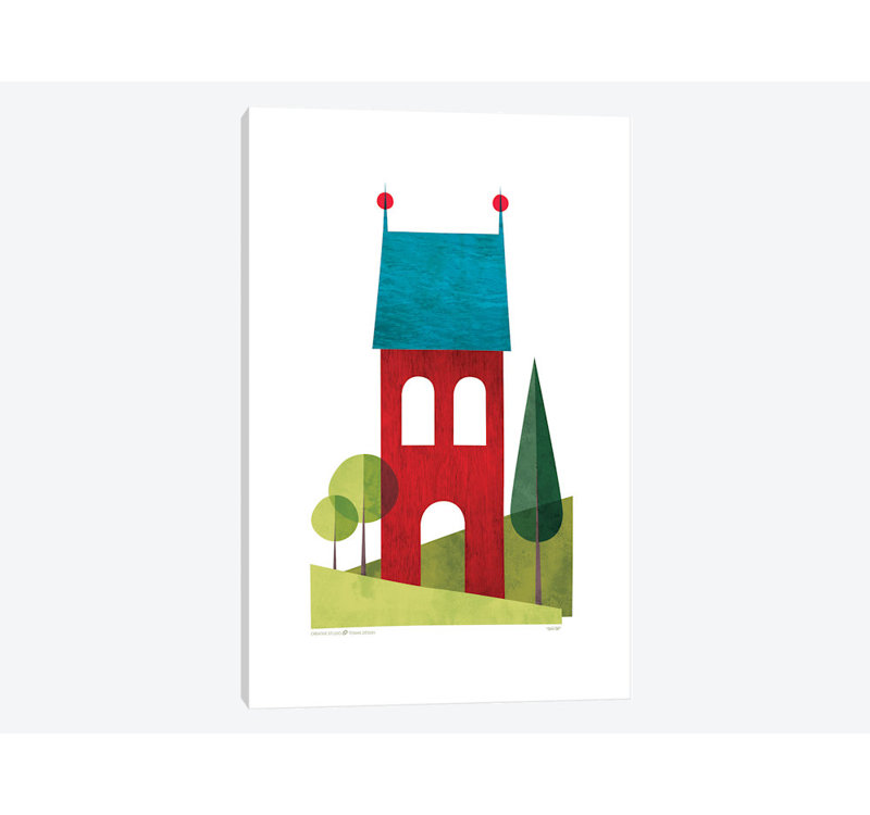 « house ii », impression sur toile, H 18 po x l 12 po x P 1,5 po, Toile tendue, Pas de tapis