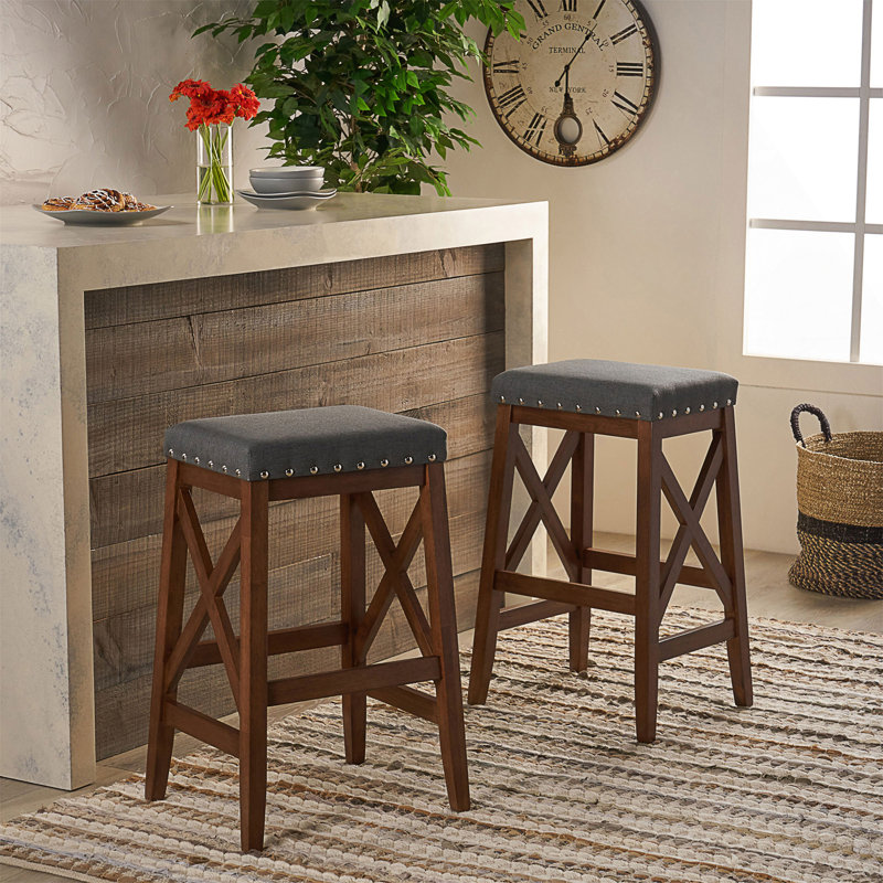 Tabouret Saddle, Siège gris anthracite / cadre brun