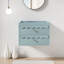 24" Wall Mounted Bathroom Vanity Base Only, Sink Not Included, Decorative Wavy Edge-108487497