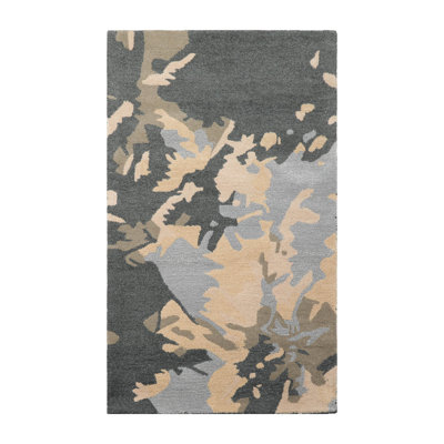 Hand Tufted Wool Multi Size Slate Gray Modern Oriental Area Rug