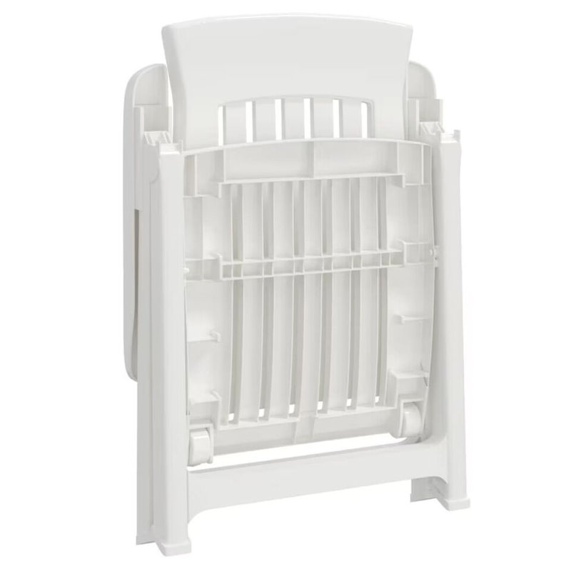 Chadha Plastic Patio Folding Chair Folding Chair, White