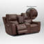 Causeuse inclinable en cuir 77,5 po avec port USB intégré et console Zero Gravity-1402987356