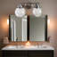 Applique murale murale, avec abat-jour en verre transparent, style luxueux pour applique de salle de bain en métal, luminaires de salle de bain et de salon