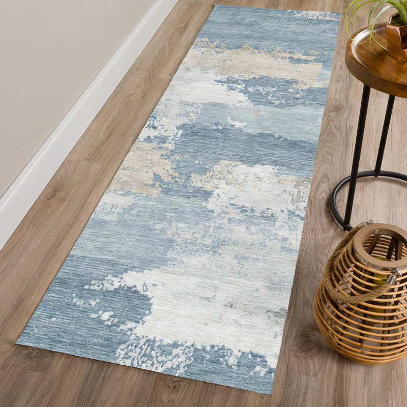 Machine Washable Indoor/Outdoor Kerwin ACN2372 Abstract Rug, Runner 2'3" x 7'6"