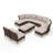 Salem Wicker Outdoor Patio Conversation Furniture Sectional Set with Cushions-98120341