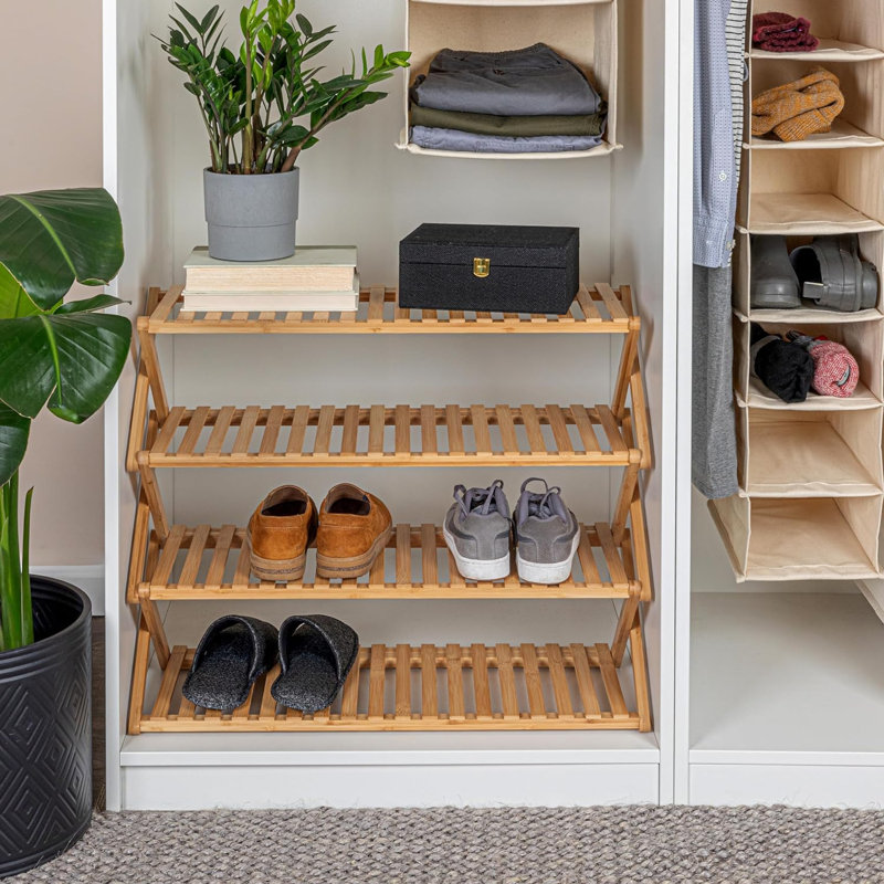 12 Pair Stackable Shoe Rack